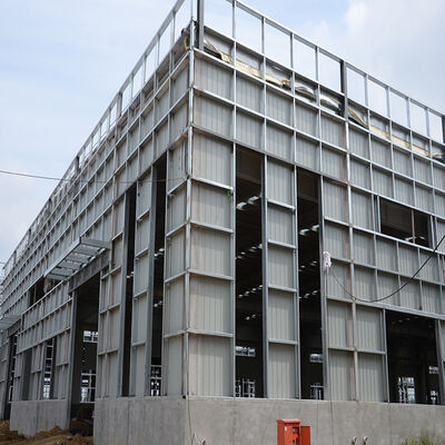 Structural Steel Frame Office Building Construction Industrial Prefabricated Factory Shed