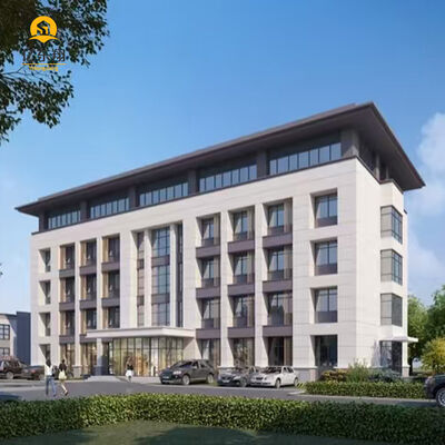 Q355B Multi-Story Steel Frame Building Construction with Thermal Insulation and 10-Year Warranty