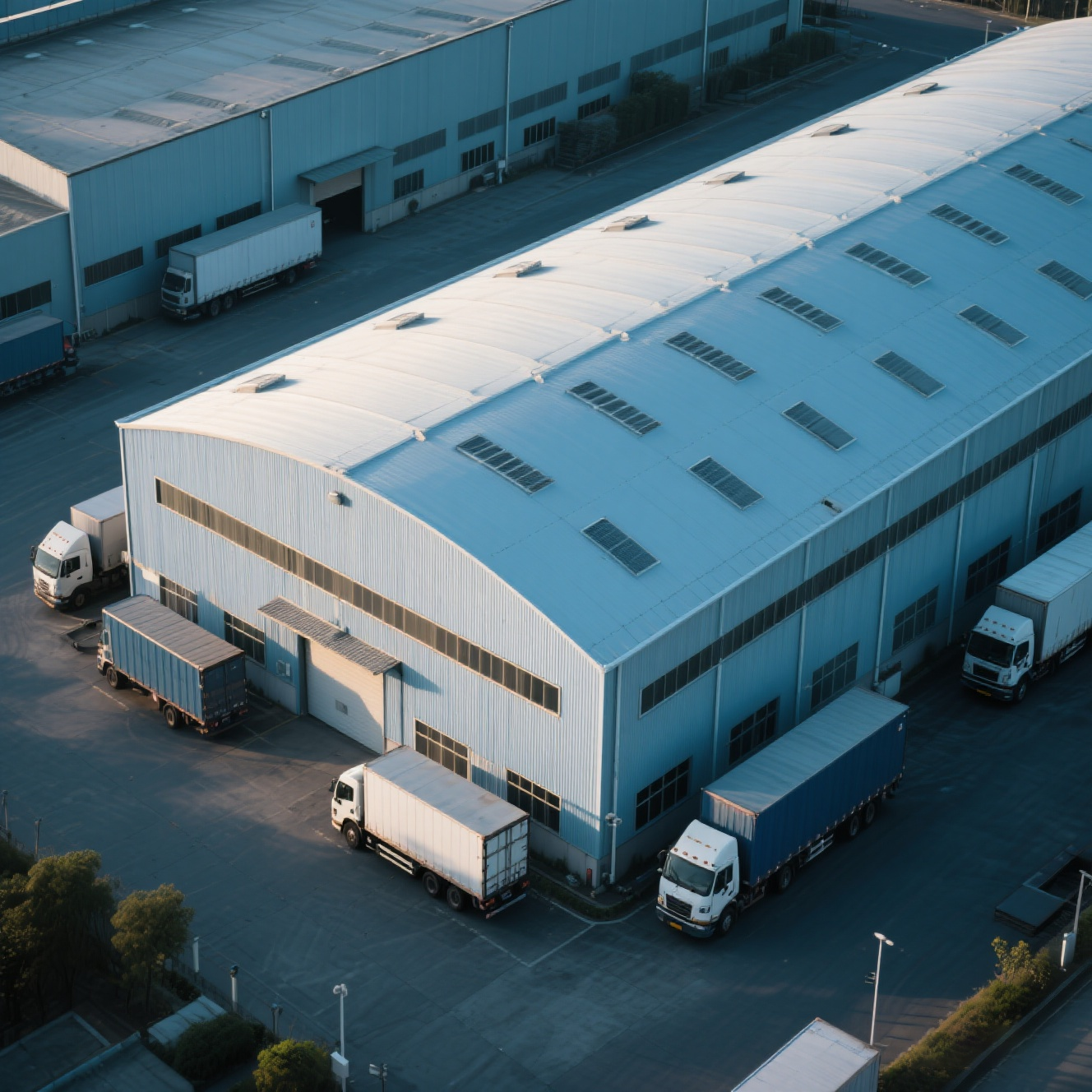 Warehouse Cladding Kit Prefabricated Steel Warehouse with Sandwich Panel Cladding, 7-9 Grade ...
